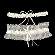 2-Piece Satin With Rhinestone Wedding Garters