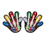 multi-couleur conduit feux clignotants fibres optiques doigt (6-pack)