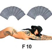 50 Pcs Sterilized Size 10 Flat Shaders (F) Tattoo Needles