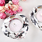 cristal faveur bougie en forme de diamant