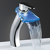 cambia colore portato cascata lavandino rubinetto del bagno (alto)