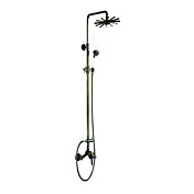 antique robinet de douche en laiton avec pomme de douche 8 pouces + douche à main