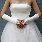 Wedding Bridal Satin Fingerless Elbow Length Gloves