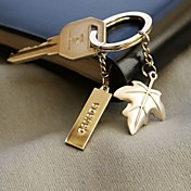 "Destination Wedding" Canadian Maple Leaf Keyring  in Velvet Gift Bag