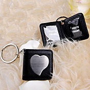 Black Aspen Leather Keyring/Photo Frame