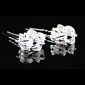 gorgeous Strass Braut Pins / Blumen, 2 Stück pro Los