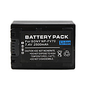 np-FV70 compatible 7,4 V 2500mAh batterij voor Sony HDR-cx150e en nog veel meer