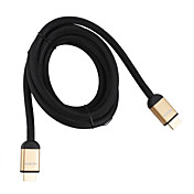 placcato in oro 1080p HDMI v1.4 millimetri 2m cavo di collegamento
