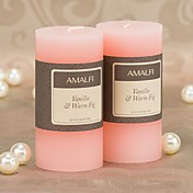 Rose Scented Pink Pillar Candle