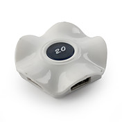 hub 4 ports USB coquillage port mini 2,0 (blanc)