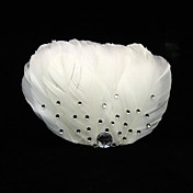 Gorgeous Feather With Clear Rhinestones Wedding Bridal Headpiece