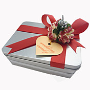 Square Favor Tin With Red Bow (Set of 6)