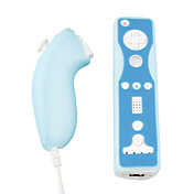 protetora de silicone caso / pele para Nintendo Wii / u Wii Remote e Nunchuk / azul (bcm033)