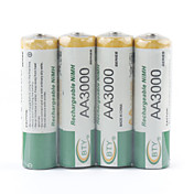 Equipo de Baterías Recargables BTY 3000mAh AA Ni-MH (4 Unidades)