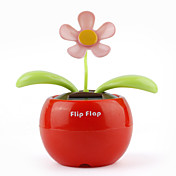 solare alimentato fiore flip flap pianta-rosso