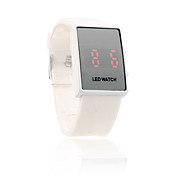 banda de silicona blanca unisex led rojo deportivo reloj de pulsera