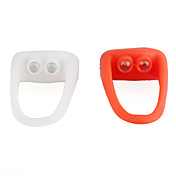 LC-9065 de silicone da lâmpada fiets set 2 dlg (vermelho e branco, 2 pcs)