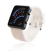 siliconen band 29 led horloge (wit)