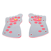 2 piezas huellas de frenado del coche estilo / pedal de embrague / pedal del acelerador-rojo + plata (szc7004)