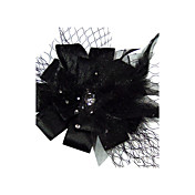 wunderschöne Satin mit Tüll / Strass / Feder Kopfschmuck Hochzeit Braut (1187-ts-th96)