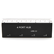 hi-speed 4 ports USB 2,0 hub med 10 cm lineal