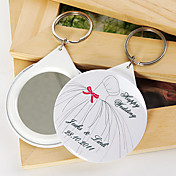 Personalized Mirror Key Ring - Wedding Dress (set of 12)