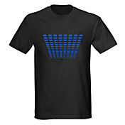 Sound und Musik aktiviert Spektrum VU-Meter el Visualizer führte T-Shirt (4 * aaa)