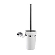 Contemporary Design Toilet Brush Holder With Wall Mount Shelf