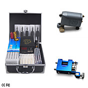 2 máquina rotativa arma del tatuaje kit con Power LCD y 40 de tinta de color