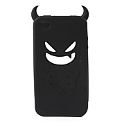 diavolo di protezione in gel di silice per caso iphone4 - nero