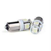 12v t11 BA9S 5050 5 SMD LED auto lampen (wit)