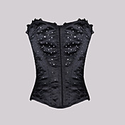 Satin Strapless Front Busk Closure Corsets Party Shapewear
