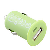1000mA mini usb sigaretta caricabatteria per auto per iPhone / iPod / cellulari - verde
