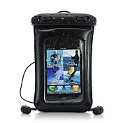 2-in-1 Waterproof Leather Case with Earphone for iPhone, iPod, Android Phone, Mobile Phones and MP4/3 Players