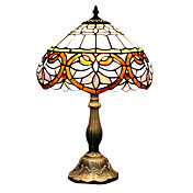 Tiffany stil paraply typen farvede glas bordlampe