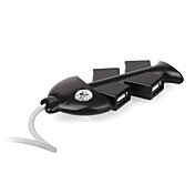 Fischgräte 4-Port USB 2.0 Hub (schwarz)