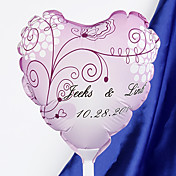 Personalized Heart-shaped Wedding Balloon - Vivacious Flower