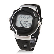 Unisex Sport Style Rubber Digital Automatic Wrist Watch (Black)