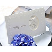 elegant geprägtes Hochzeitseinladung mit ovalem Ausschnitt / Bogen (set of 50)