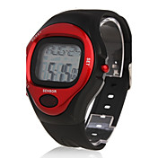 Calorie Counter Pulse Heart Rate Monitor Stop Automatic Watch - Red