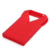 ropa fresca funda de silicona suave para el iPhone 4 (rojo)