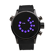Moderne Unisex Uhr mit LED Anzeige (Schwarz)