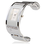Stainless Steel Bracelet Band Wrist Watch - White