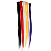 Colorful 25.60" Clip-In Straight Extension Set - 5 Colors