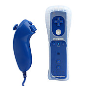 2-in-1 MotionPlus Remote Controller and Nunchuk + Case for Wii/Wii U (Blue)