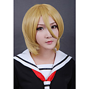 syntetisk fiber gul medium cosplay parykk