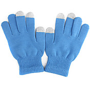 guantes de punto para iPhone y iPad (azul)