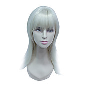 Capless Midlong High Temperature Wire Fashion Beige Straight Hair Wig