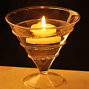 verre en cristal bougeoir flottante