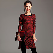 ts estilo vintage de encaje de impresión vestido tubo